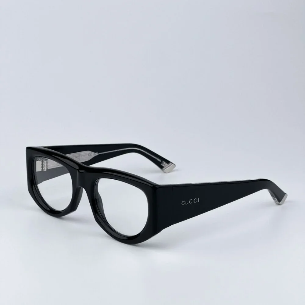 Gucci Men BRAND NEW Sunglasses Black Transparent Rectangular GG1917S 002